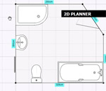 2D Le créateur de salle de bains Watershed